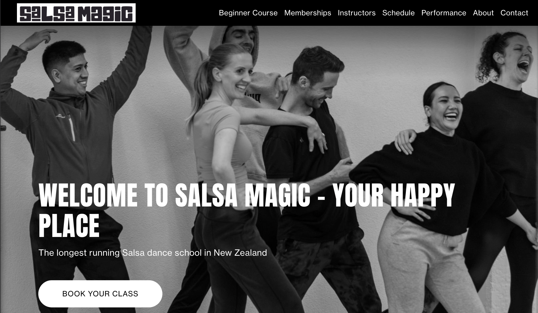 Salsa Magic website screenshot